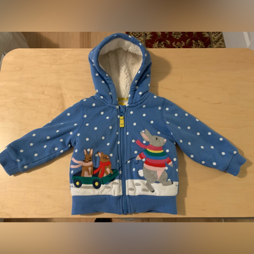 Baby Boden fleece lined zipped jacket